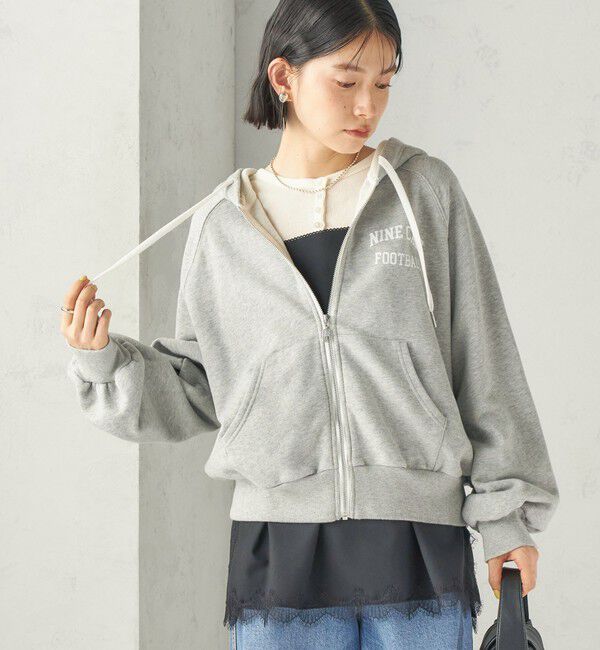 SHIPS for women「《予約》SHIPS NINE CASE:〈洗濯機可能〉RUSSELL 裏毛 HOODIE」|パーカー|グレー