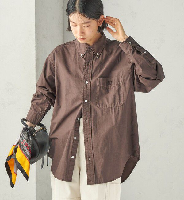 SHIPS for women「《予約》SHIPS NINE CASE:〈洗濯機可能〉製品染め シャツ」|シャツ・ブラウス|ブラウン