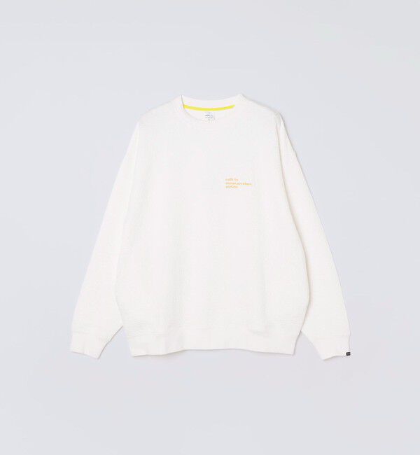SHIPS any「SHIPS any:〈洗濯機可能〉フクレ  ジャカード  ロゴ 刺繍 サイドポケットTシャツ(ロンT)◆」|Tシャツ・カットソー|