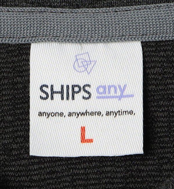 SHIPS any「SHIPS any:〈洗濯機可能〉フクレ ジャカード リラックス ヘンリーネックTシャツ(ロンT)◆」|Tシャツ・カットソー|