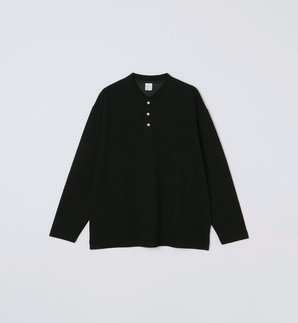 SHIPS any「SHIPS any:〈洗濯機可能〉フクレ ジャカード リラックス ヘンリーネックTシャツ(ロンT)◆」|Tシャツ・カットソー|