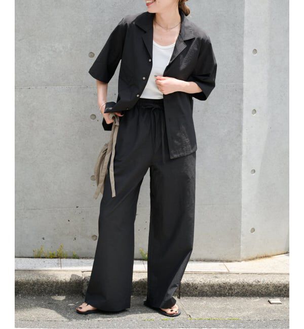 OUTDOOR PRODUCTS Usual Things「リネンブレンドオープンカラーシャツ セットアップ対応」|シャツ・ブラウス|