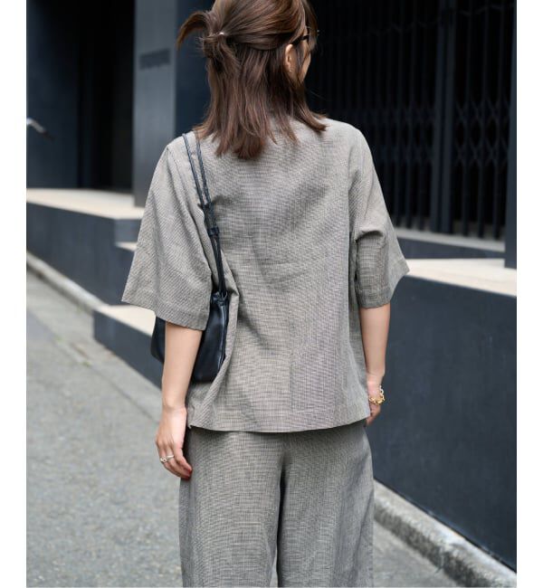 OUTDOOR PRODUCTS Usual Things「リネンブレンドオープンカラーシャツ セットアップ対応」|シャツ・ブラウス|