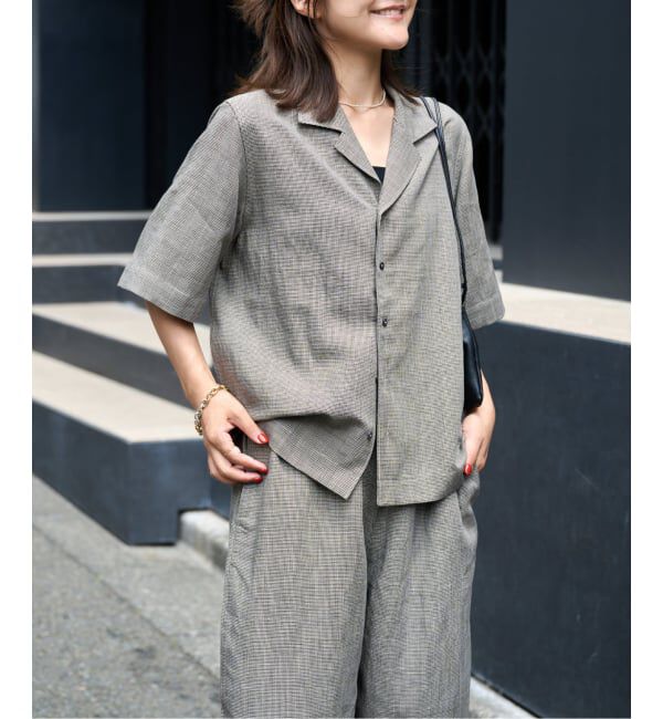 OUTDOOR PRODUCTS Usual Things「リネンブレンドオープンカラーシャツ セットアップ対応」|シャツ・ブラウス|