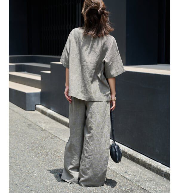 OUTDOOR PRODUCTS Usual Things「リネンブレンドオープンカラーシャツ セットアップ対応」|シャツ・ブラウス|