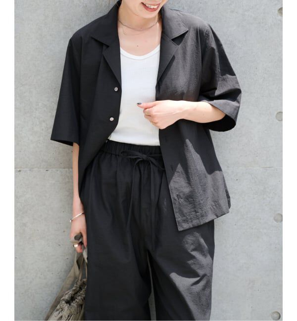 OUTDOOR PRODUCTS Usual Things「リネンブレンドオープンカラーシャツ セットアップ対応」|シャツ・ブラウス|