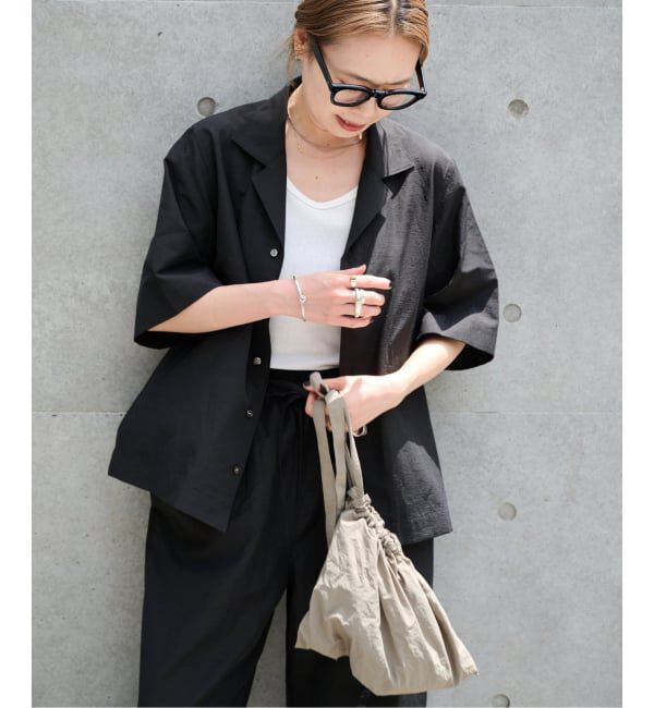OUTDOOR PRODUCTS Usual Things「リネンブレンドオープンカラーシャツ セットアップ対応」|シャツ・ブラウス|