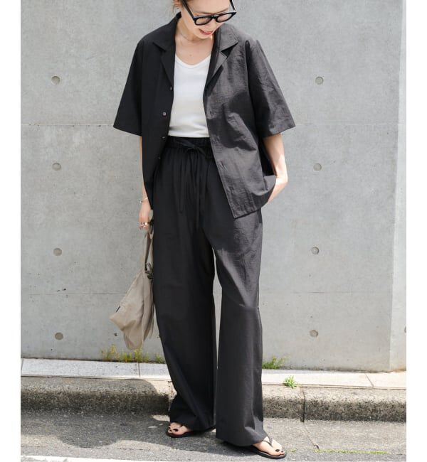 OUTDOOR PRODUCTS Usual Things「リネンブレンドオープンカラーシャツ セットアップ対応」|シャツ・ブラウス|