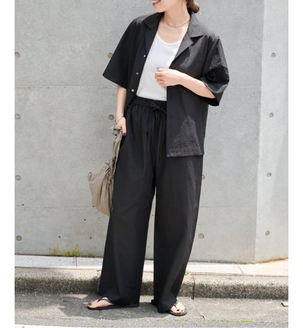 OUTDOOR PRODUCTS Usual Things「リネンブレンドオープンカラーシャツ セットアップ対応」|シャツ・ブラウス|