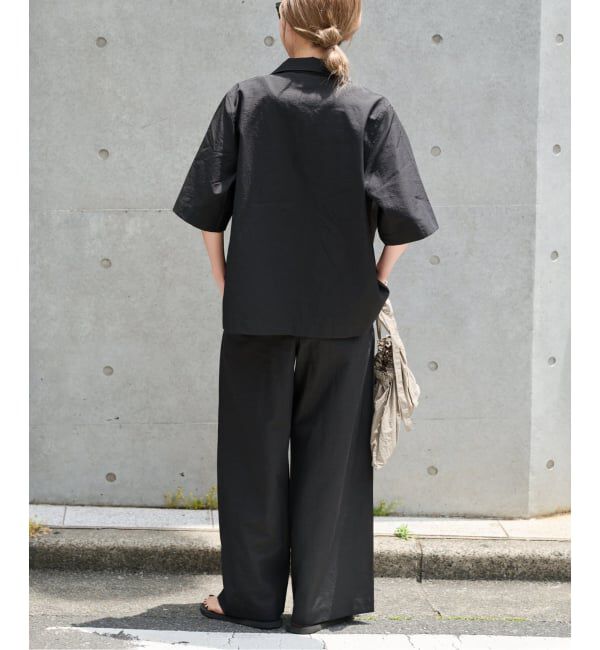 OUTDOOR PRODUCTS Usual Things「リネンブレンドオープンカラーシャツ セットアップ対応」|シャツ・ブラウス|