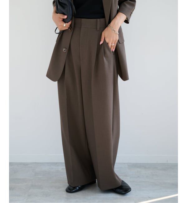 OUTDOOR PRODUCTS Usual Things「≪予約≫ORDINARY タックワイドスラックス セットアップ対応」|スラックス|