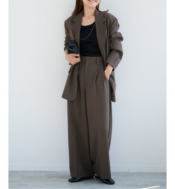 OUTDOOR PRODUCTS Usual Things「≪予約≫ORDINARY タックワイドスラックス セットアップ対応」|スラックス|