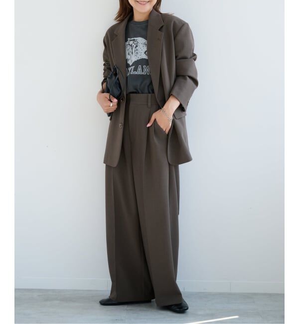 OUTDOOR PRODUCTS Usual Things「≪予約≫ORDINARY タックワイドスラックス セットアップ対応」|スラックス|
