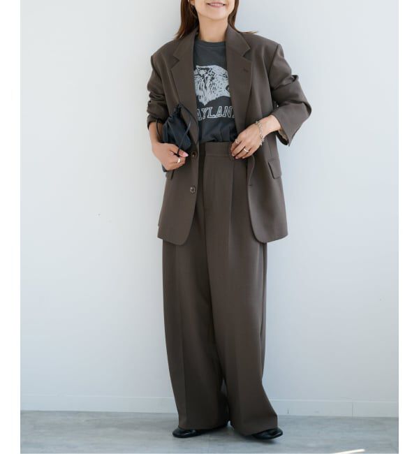 OUTDOOR PRODUCTS Usual Things「≪予約≫ORDINARY タックワイドスラックス セットアップ対応」|スラックス|