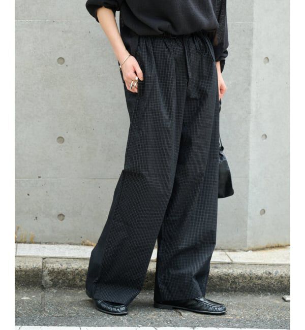 OUTDOOR PRODUCTS Usual Things「≪予約≫COTTON CHECK PAJAMA PT」|スラックス|ブラック