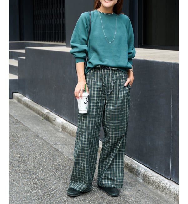 OUTDOOR PRODUCTS Usual Things「≪予約≫COTTON CHECK PAJAMA PT」|スラックス|