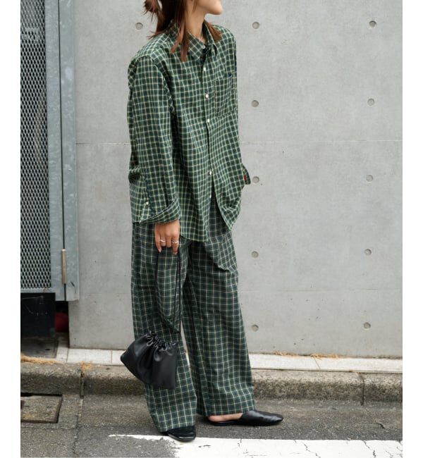 OUTDOOR PRODUCTS Usual Things「≪予約≫COTTON CHECK PAJAMA PT」|スラックス|