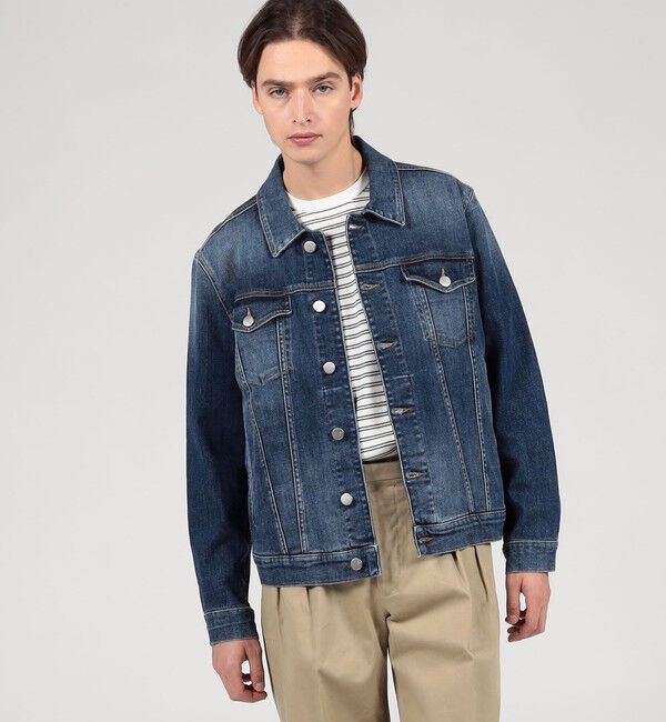 TOMORROWLAND MENS「■【別注】PT TORINO ストレッチデニム トラッカージャケット」|ブルゾン・スタジャン|