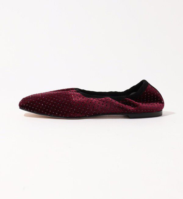 TOMORROWLAND GOODS「PELLICO SUNNY Velvet stone フラットシューズ」|バレエシューズ|