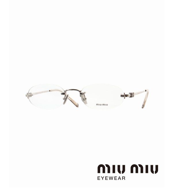 EYETHINK「MIU MIU 53WV1BC1O153 Optical」|メガネ|シルバー