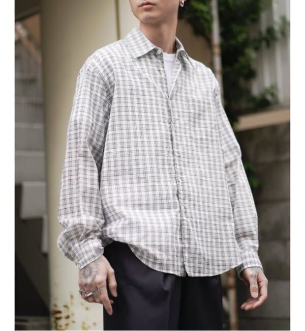 JOINT WORKS「シアー チェック シャツ / SHEER CHECK SHIRTS」|シャツ・ブラウス|