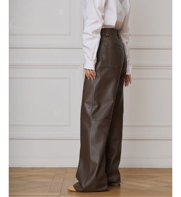IENA LA BOUCLE「IENA LA BOUCLE ナッパレザーストレートパンツ」|その他|