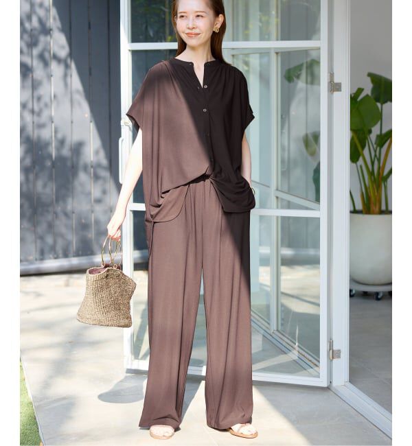 SLOBE IENA「《2枚セット》カットジョーゼットセットアップ」|Tシャツ・カットソー|