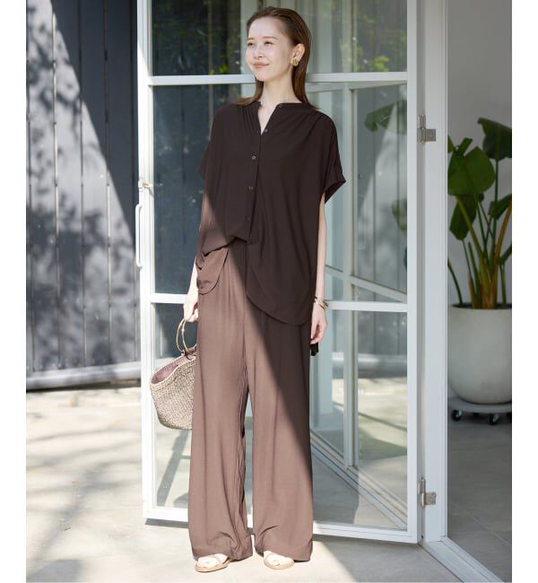 SLOBE IENA「《2枚セット》カットジョーゼットセットアップ」|Tシャツ・カットソー|