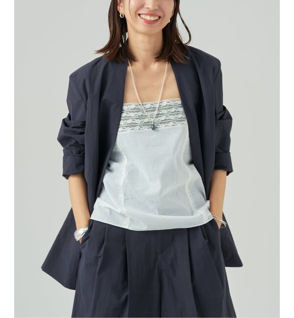 VERMEIL par iena「《手洗い可》Dry Touch Collarless ジャケット」|ノーカラージャケット|