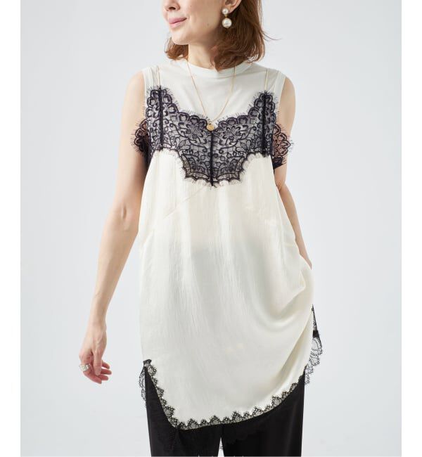 VERMEIL par iena「Petite Lace ドレス」|ワンピース|ホワイト A
