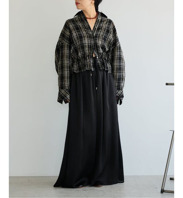 IENA LA BOUCLE「IENA LA BOUCLE キャッチワッシャーチェックシャツ」|シャツ・ブラウス|