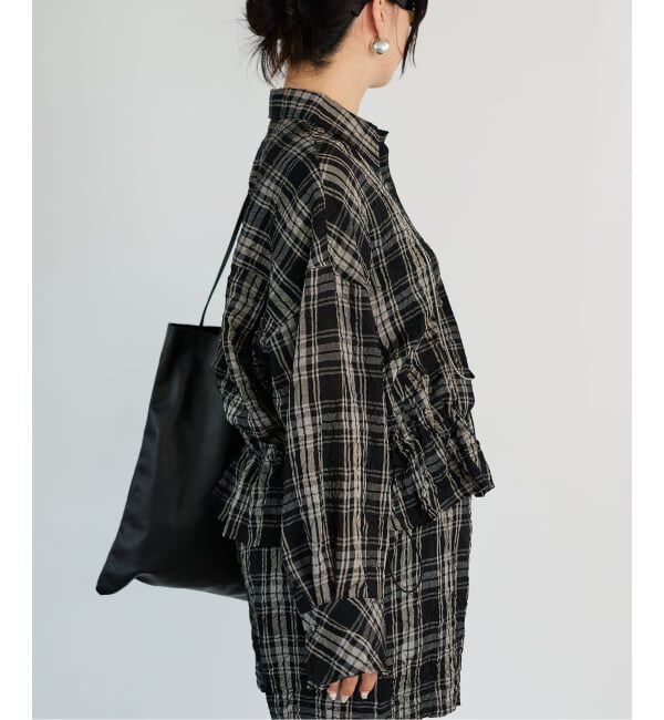 IENA LA BOUCLE「IENA LA BOUCLE キャッチワッシャーチェックシャツ」|シャツ・ブラウス|