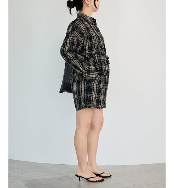 IENA LA BOUCLE「IENA LA BOUCLE キャッチワッシャーチェックシャツ」|シャツ・ブラウス|