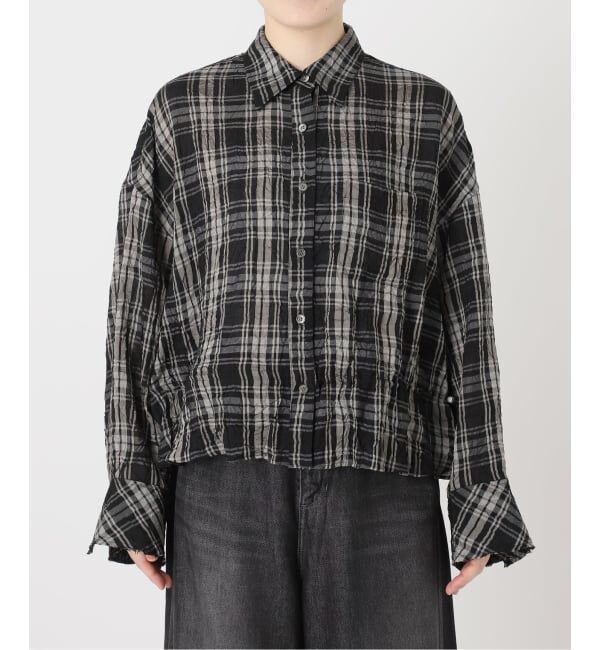 IENA LA BOUCLE「IENA LA BOUCLE キャッチワッシャーチェックシャツ」|シャツ・ブラウス|