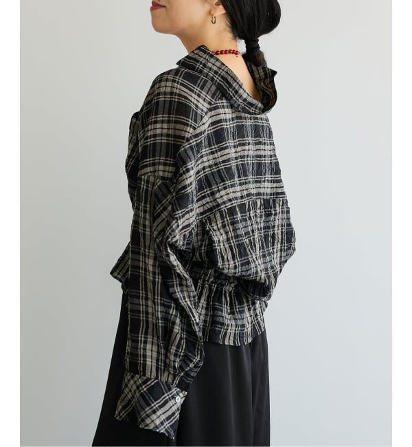 IENA LA BOUCLE「IENA LA BOUCLE キャッチワッシャーチェックシャツ」|シャツ・ブラウス|