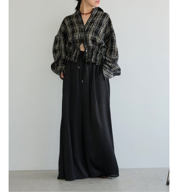 IENA LA BOUCLE「IENA LA BOUCLE キャッチワッシャーチェックシャツ」|シャツ・ブラウス|