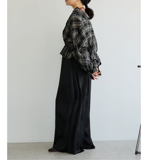 IENA LA BOUCLE「IENA LA BOUCLE キャッチワッシャーチェックシャツ」|シャツ・ブラウス|