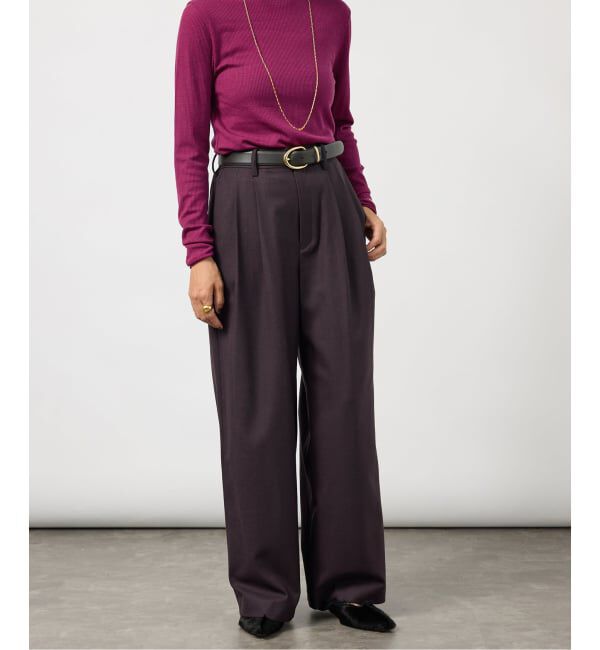 VERMEIL par iena「《予約》ANASTASIA タックパンツ」|スラックス|