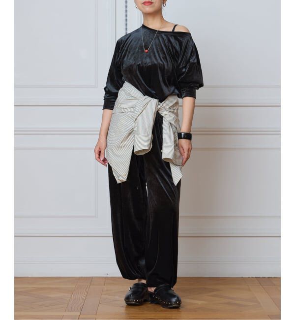IENA LA BOUCLE「《予約》IENA LA BOUCLE トリアセベロアロングスリーブTシャツ」|Tシャツ・カットソー|