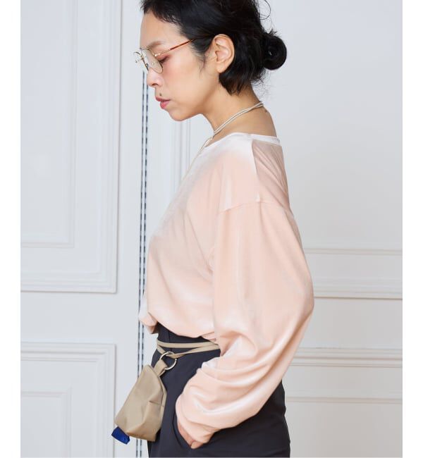 IENA LA BOUCLE「《予約》IENA LA BOUCLE トリアセベロアロングスリーブTシャツ」|Tシャツ・カットソー|