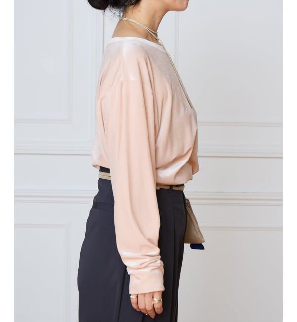 IENA LA BOUCLE「《予約》IENA LA BOUCLE トリアセベロアロングスリーブTシャツ」|Tシャツ・カットソー|