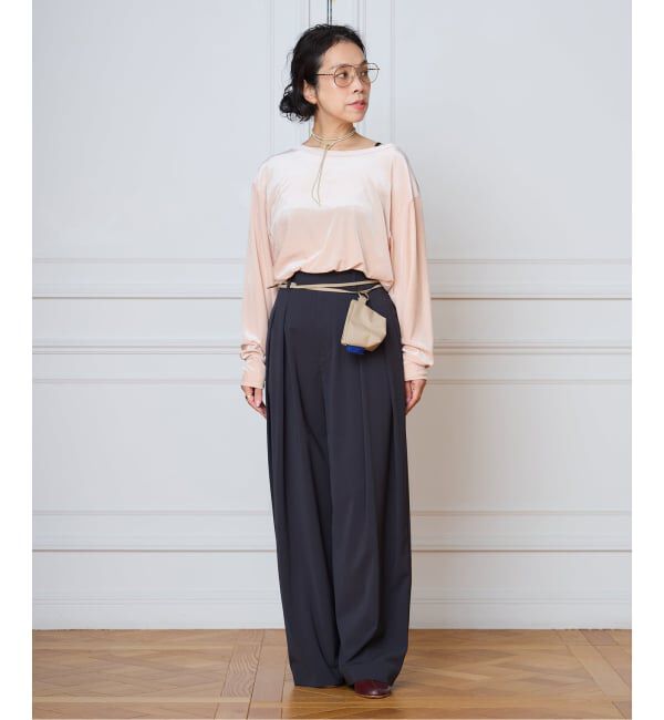 IENA LA BOUCLE「《予約》IENA LA BOUCLE トリアセベロアロングスリーブTシャツ」|Tシャツ・カットソー|