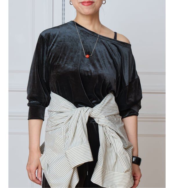 IENA LA BOUCLE「《予約》IENA LA BOUCLE トリアセベロアロングスリーブTシャツ」|Tシャツ・カットソー|