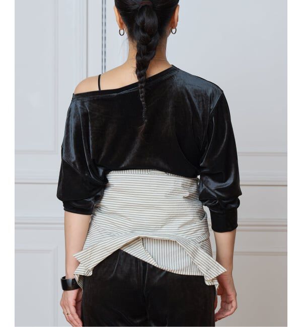 IENA LA BOUCLE「《予約》IENA LA BOUCLE トリアセベロアロングスリーブTシャツ」|Tシャツ・カットソー|