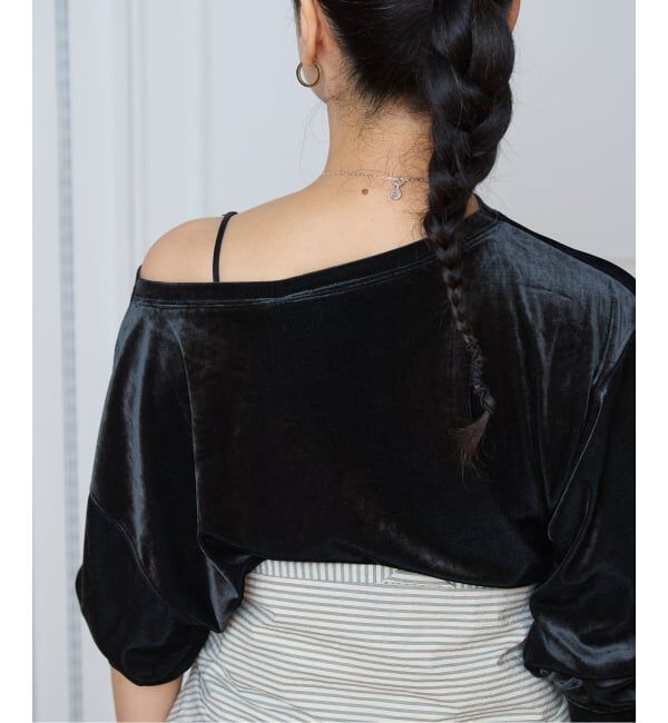 IENA LA BOUCLE「《予約》IENA LA BOUCLE トリアセベロアロングスリーブTシャツ」|Tシャツ・カットソー|