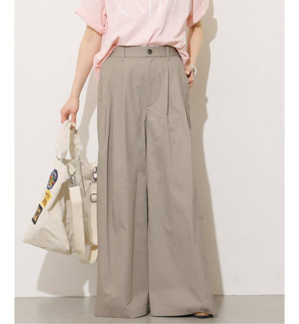 JOURNAL STANDARD relume「コットンリネンタックワイドパンツ」|その他|グレーA