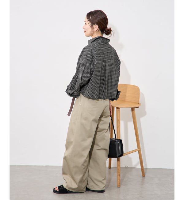JOURNAL STANDARD「UTILITY TYPEWRITER クロップドシャツ」|シャツ・ブラウス|