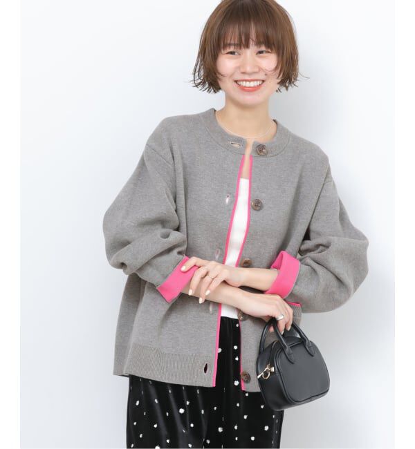 JOURNAL STANDARD relume「《一部WEB限定追加予約4 / 新色》ダブルニットコントラストカーディガン」|カーディガン|