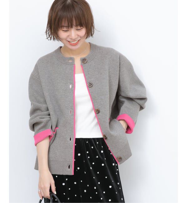 JOURNAL STANDARD relume「《一部WEB限定追加予約4 / 新色》ダブルニットコントラストカーディガン」|カーディガン|