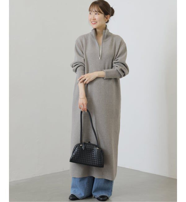 JOURNAL STANDARD relume「《WEB限定追加予約3》スウェットライクハーフジップワンピース」|ワンピース|グレーA